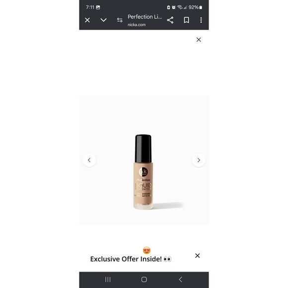New Lot of 2 Sealed NK Makeup Perfection Liquid Foundation FFPF01 Beige - Picture 1 of 4